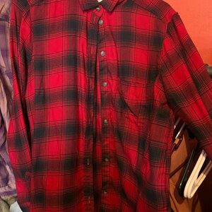 Red and Black Plaid  Shirt